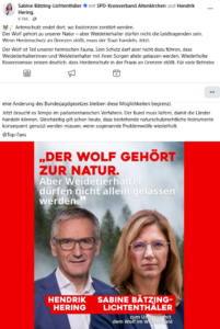 Artenschutz endet dort, wo Existenzen zerstört werden.